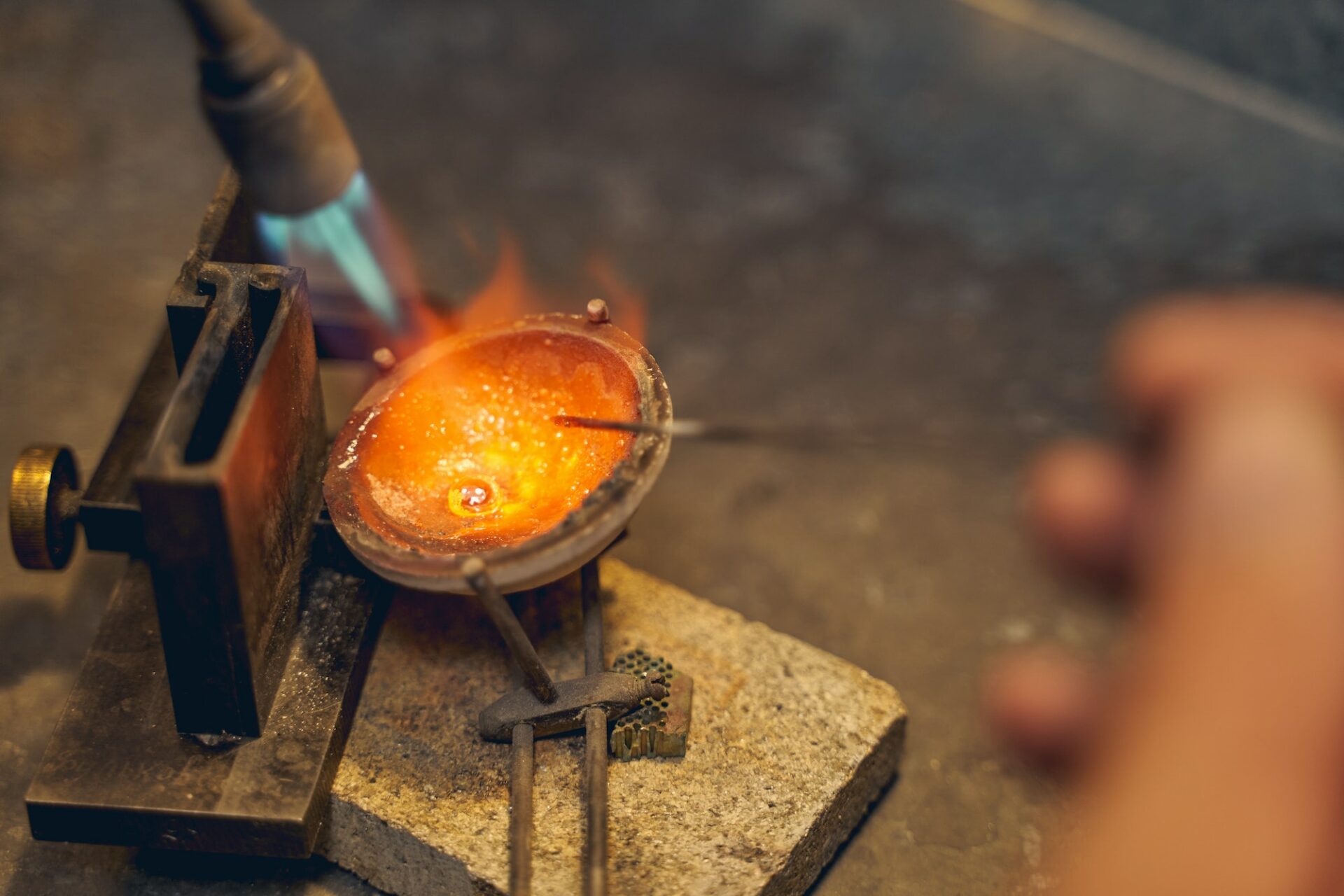 melting gold